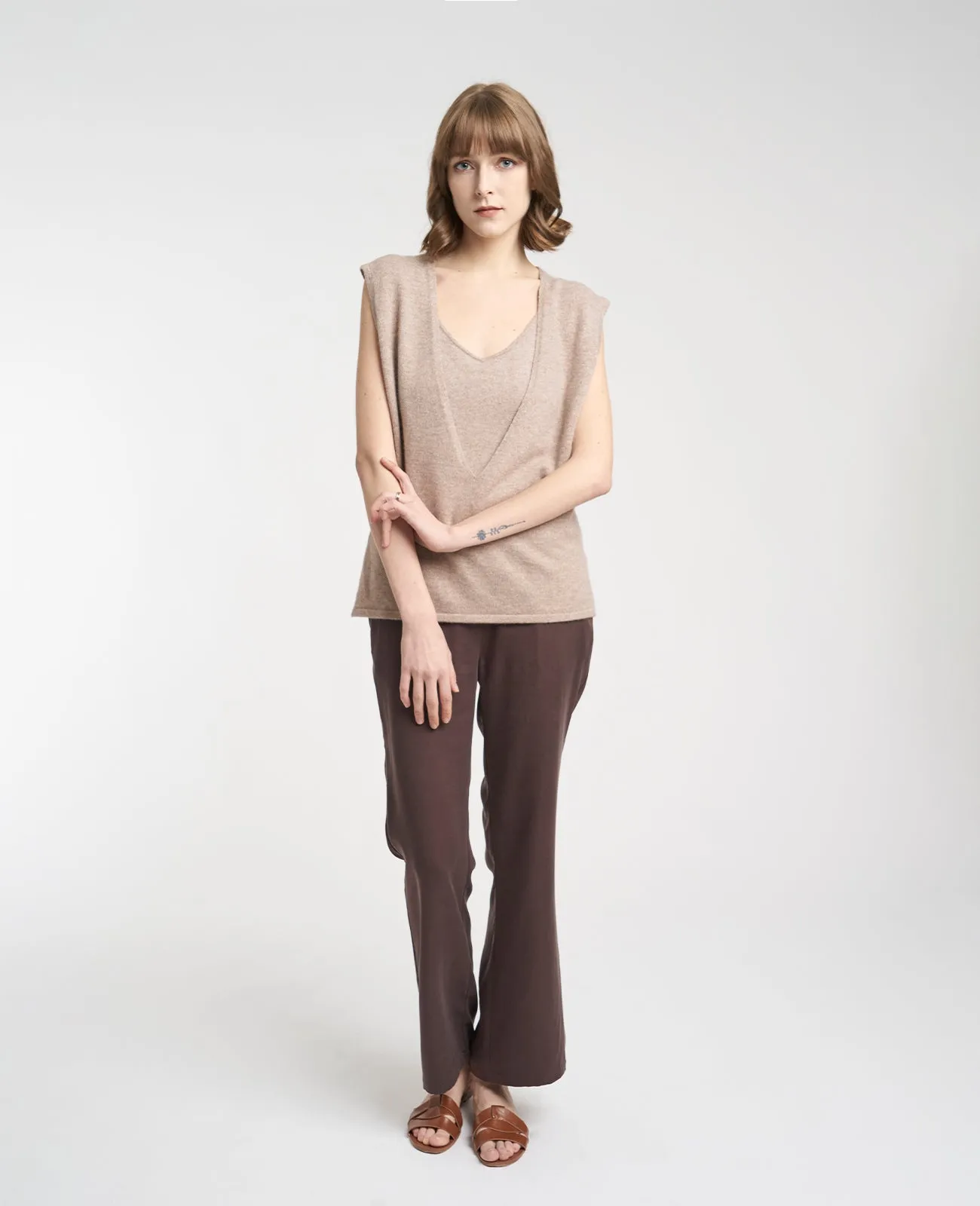 Cashmere Deep V-Neck Vest