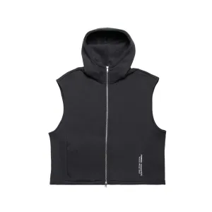 HOMME  Hooded Fleece Vest Charcoal