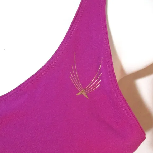 NWT NEW LUCAS HUGH TECHNICAL KNIT Fitted Tank Top L VIOLET PINK FUSCHIA